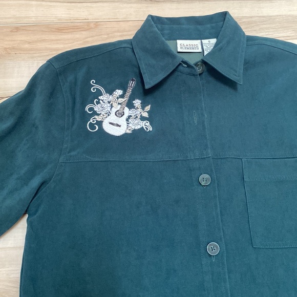 Vintage Classic Elements Womens S Green Long Sleeve Button Up Shirt. - Picture 8 of 12